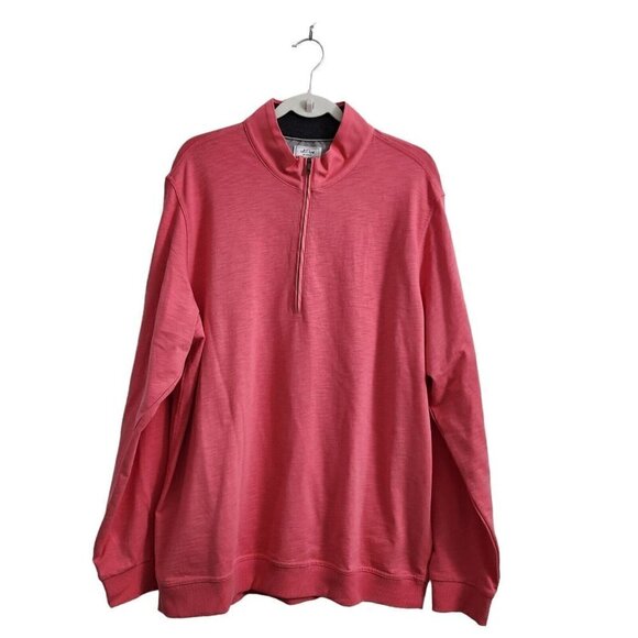adidas Other - AdiPure by Adidas Mens Golf Sweater XL Salmon Pink 1/4 Zip Pullover Outdoor‎